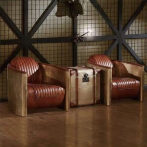 Aviation Style Cigar Lounge Chair