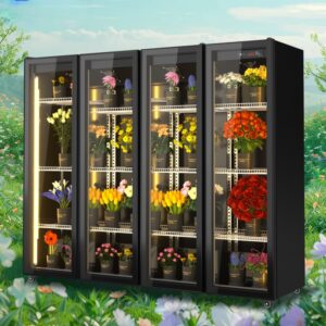 Premium Floral Display Fridge – 4 Door