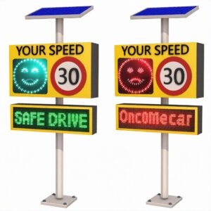 Solar-Powered Radar Speed Feedback LED Display Sign