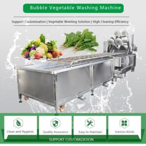 Industrial Foam Apple Washing Fruit and Vegetable Drying Washing Machine production line
