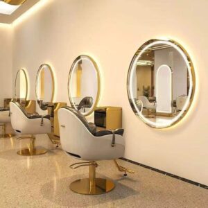 Salon Makeup Mirror Sober Round Led Wall Vanity