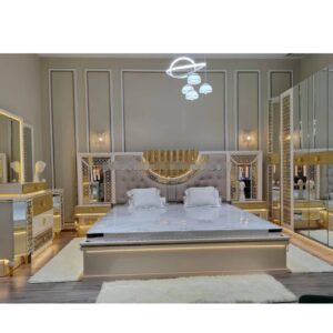 Luxury High Bedroom Set Super King Size Doors Royal Furniture