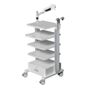 Hospital Mobile Workstation 4Layer Storage
