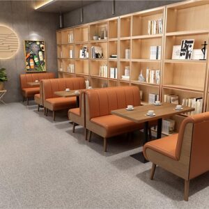 Casual Restaurant Booth and Table Set for Dining Spaces