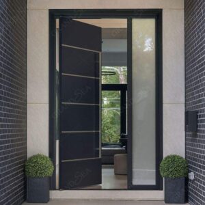 Smart Lock Aluminium Exterior Modern Door