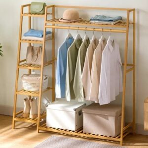 Rack 80x40x140cm Wardrobe Clothes Heavy Duty Garment Hanging Freestanding Clothing