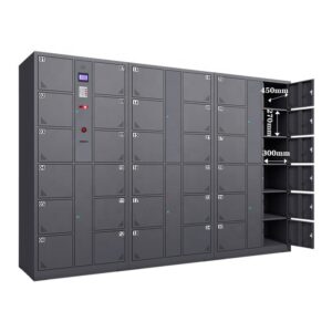 Custom Smart Steel 24-door Face Recognition Electronic Lockers Contactless
