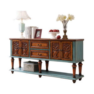 Vintage Wood Living Cabinet Room Furniture Antique