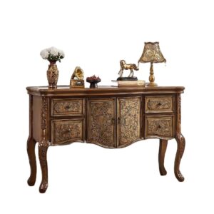 Classic Wood Living Cabinet Table Console Antique Room Drawer