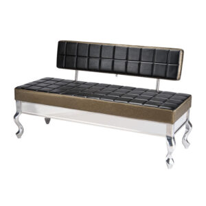 Black Waiting Chair with Backrest
