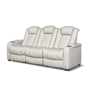 White Color 3-seater Electric Cinema Sofa for Home Theater Furniture
