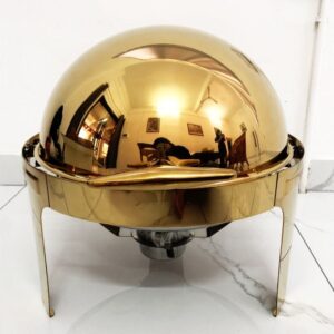 Gold Restaurant Hotel Display Set Hot Pot Buffet Equipment Food